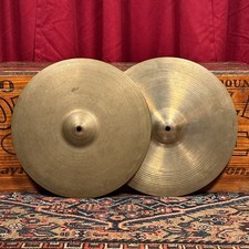 14" Zildjian A 1950s Selo Pequeno Hi-Hat Par de Pratos 738g/824g *Vídeo Demonstração* comprar usado  Enviando para Brazil