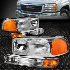 Para 99-06 GMC Sierra 1500 Yukon estilo de fábrica lente canelada faróis lâmpada de para-choque comprar usado  Enviando para Brazil