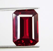 Rubí Natural 21.35 Ct Mozambique Rubí Rojo Corte Esmeralda Piedra Preciosa Suelta "Certificada" segunda mano  Embacar hacia Mexico