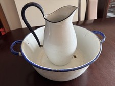 Vintage white blue for sale  BIGGLESWADE