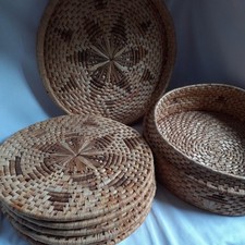 Rattan wicker placemats for sale  HULL