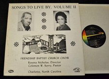 BLACK GOSPEL LP Friendship Baptist Church Choir Vol. II Songs To Live By comprar usado  Enviando para Brazil