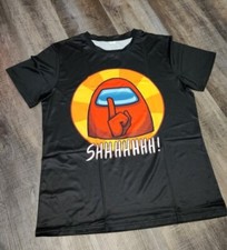 jogo grande infantil, masculino e feminino Shh! Logotipo engraçado- camiseta amigos videogame GG comprar usado  Enviando para Brazil