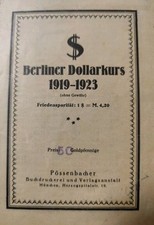 Dollarkurs 1919 1923 gebraucht kaufen  Reichenbach im Vogtland
