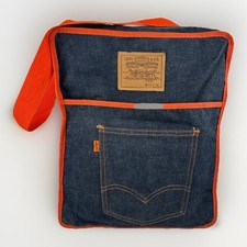 Usado, Mochila tote vintage década de 1970 Levi's laranja aba etiqueta denim bolsa pequena e zíper comprar usado  Enviando para Brazil