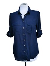 Bluse chiffonbluse dunkelblau gebraucht kaufen  Ebermannstadt