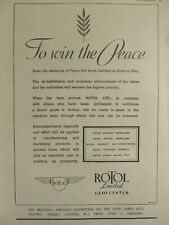 Usado, 6/1945 PUB ROTOL GLOUCESTER AIR CONDITIONING PROPELLER GEARBOX ORIGINAL AD comprar usado  Enviando para Brazil