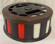 Usado, Conjunto de fichas de pôquer - Rack de armazenamento giratório circular vermelho, azul, branco comprar usado  Enviando para Brazil