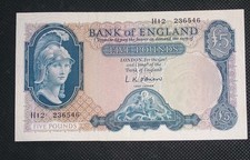 Five pound note for sale  NORTHOLT