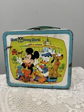Lancheira de metal vintage Aladdin Walt Disney World escola infantil Mickey Mouse antiga comprar usado  Enviando para Brazil