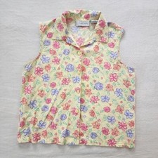 Camisa regata feminina média linho floral grama limão comprar usado  Enviando para Brazil