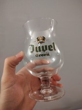 Usado, Copo de cerveja Duvel Moortgat verde tulipa com haste Bélgica 0,25L *RARO*  comprar usado  Enviando para Brazil