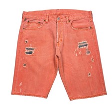 Shorts masculino jeans e suprimentos Ralph Lauren tamanho 33 bicicleta laranja fino desgastado, usado comprar usado  Enviando para Brazil
