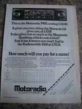 MOTORADIO 790X ESPECIFICAÇÃO DE ENTRETENIMENTO NO CARRO 1978 PÔSTER ANÚNCIO ARQUIVO A4 B, usado comprar usado  Enviando para Brazil