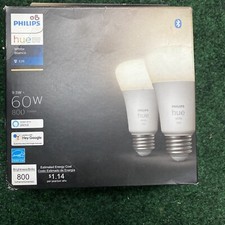 Philips Hue Smart 60W E26 A19 lâmpada LED luz branca 800 lúmens pacote com 2 - OB comprar usado  Enviando para Brazil