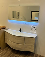 Floating curved vanity for sale  Saddle River