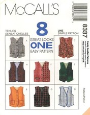 Mccall 8337 unisex for sale  Lancaster