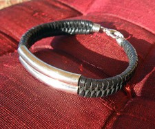Bracelet cuir tressé d'occasion  Les-Issambres