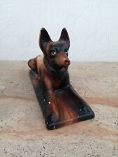 Estátua de cerâmica vintage cachorro lobo estatueta animal decoração para casa colecionável cães anos 60 comprar usado  Enviando para Brazil