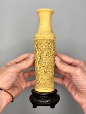 ⭕️ VINTAGE CHINÊS ESCULPIDO À MÃO EM RESINA DRAGÃO ESCULTURA VASO/CASA 9,25" comprar usado  Enviando para Brazil