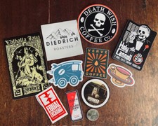 Grande lote de 10 cada. ADESIVOS Coffee Company - para Java Lover - Laptop Office EUA, usado comprar usado  Enviando para Brazil