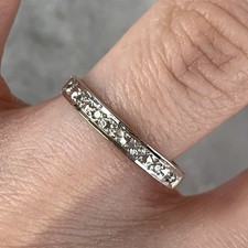 Diamond pave band for sale  UK