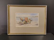 Original watercolour deckchair for sale  SHAFTESBURY