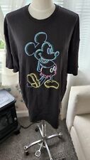 Camiseta Disney Neon Mickey Mouse-Adulto 2XL, Preta, 100% Algodão-Casual Q2 comprar usado  Enviando para Brazil