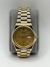 Antigo relógio analógico Seiko masculino 8123-6150 data dia tom dourado quartzo comprar usado  Enviando para Brazil