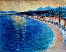 Huile tableau paysage d'occasion  France