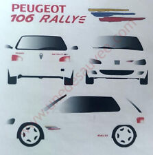 AUTOCOLLANTS STICKERS PEUGEOT 106 RALLYE PHASE 2 KIT COMPLET, używany na sprzedaż  Wysyłka do Poland