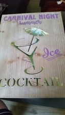 Schild holz cocktail gebraucht kaufen  Gelsenkirchen