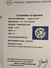 Egl certified paperwork for sale  Los Angeles