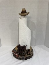 Porta-toalha de papel Country Western com chapéu de cowboy, sela de cavalo, botas em excelente estado usado comprar usado  Enviando para Brazil