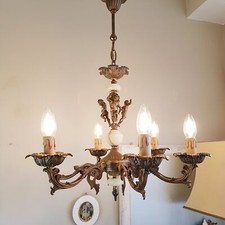 Candelabro inspirado no vintage com mármore e latão, decoração romântica para casa  comprar usado  Enviando para Brazil