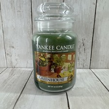 Vela Yankee Candle Greenhouse grande 22 oz etiqueta branca descontinuada frasco aposentado, usado comprar usado  Enviando para Brazil