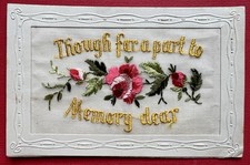Ww1 silk embroidered for sale  WORCESTER
