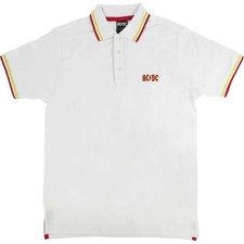 Camisa polo masculina branca pequena logotipo clássico AC/DC (importação) comprar usado  Enviando para Brazil