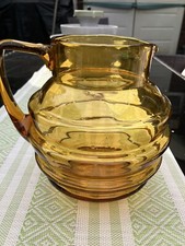 Orange glass jug for sale  HOLMFIRTH