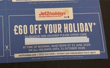 Jet2 holiday voucher for sale  LEEDS