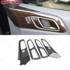 Para Ford Ranger 2015-2023 Grão de Madeira Maçaneta Interna Decoração Quadro Tampa Acabamento 4*, usado comprar usado  Enviando para Brazil