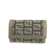 FENDI Zucchino couro lona 6 anéis estojo chave prata/3BF0053 comprar usado  Enviando para Brazil