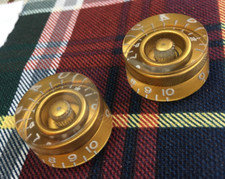 Usado, Dois botões de velocidade de guitarra Gibson Les Paul dourados ~ SG, ES, loja personalizada, 2, par comprar usado  Enviando para Brazil