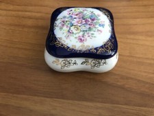 Scatolina floreale ceramica usato  La Spezia