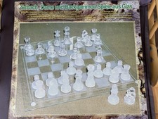 Schachspiel backgammon glas gebraucht kaufen  Frankfurt am Main