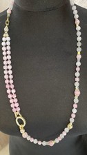 Halskette rosenquarz chalcedon gebraucht kaufen  Warberg
