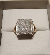 Goldener ring kissenförmiger gebraucht kaufen  Leipzig