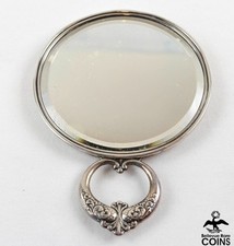 Espelho de vaidade vintage de prata esterlina portátil com monograma gravado comprar usado  Enviando para Brazil