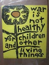La guerra no es saludable para niños y otros póster vintage 19457 segunda mano  Embacar hacia Mexico