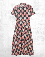 Camisa social feminina manga curta Ex White Stuff jersey rosa floral mix comprar usado  Enviando para Brazil
